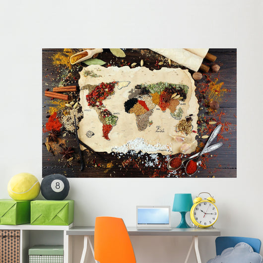 Map World Made from Wall Decal