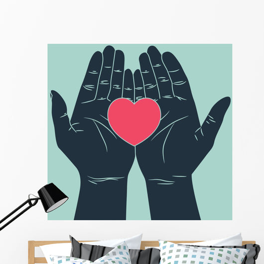 Hand Giving Love Symbol Wall Decal