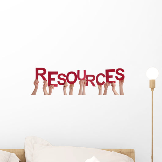 Many People Hands Holding Wall Decal Panoramic Wall Decal Design 2
