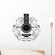 With Guitar Wall Decal