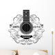 With Guitar Wall Decal