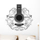 With Guitar Wall Decal