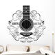 With Guitar Wall Decal