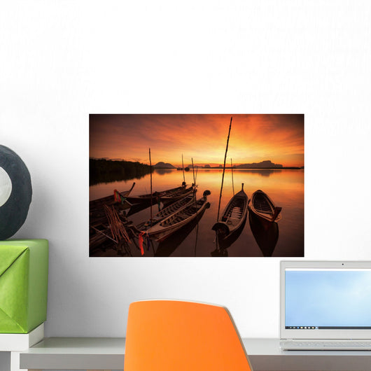Andaman Long Tailed Boat Wall Decal