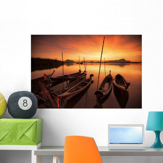 Andaman Long Tailed Boat Wall Decal