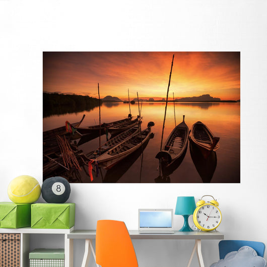 Andaman Long Tailed Boat Wall Decal