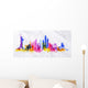 Silhouette Overlay City New Wall Decal Panoramic Wall Decal