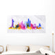 Silhouette Overlay City New Wall Decal Panoramic Wall Decal