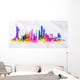 Silhouette Overlay City New Wall Decal Panoramic Wall Decal