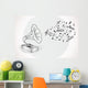 Gramophone with Bubble Music Wall Decal