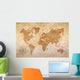 Vintage Paper with World Wall Decal