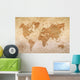 Vintage Paper with World Wall Decal