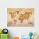 Vintage Paper with World Wall Decal