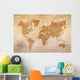 Vintage Paper with World Wall Decal