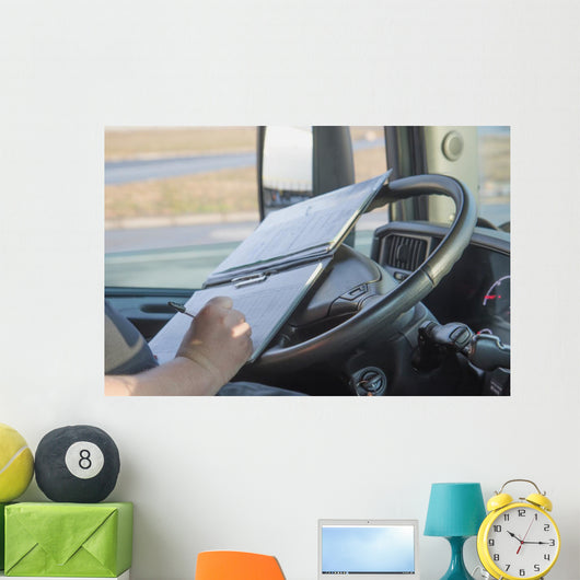 Truck Driver Is Writing Wall Decal
