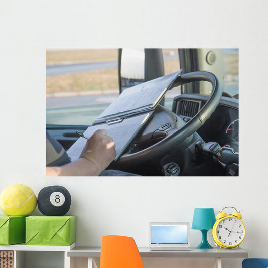 Truck Driver Is Writing Wall Decal