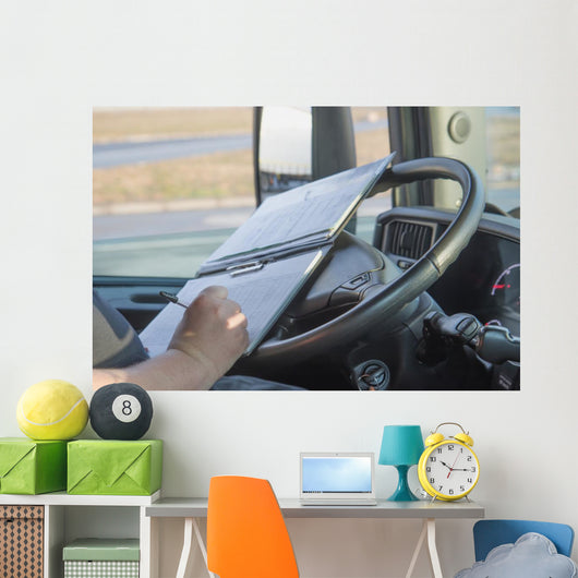 Truck Driver Is Writing Wall Decal