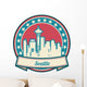 Seattle Skyline Symbol Wall Decal