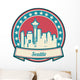 Seattle Skyline Symbol Wall Decal
