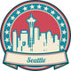 Seattle Skyline Symbol Wall Decal