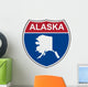 Alaska Highway Shield Wall Decal