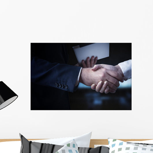 Erfolg im Business Handshake Wall Decal