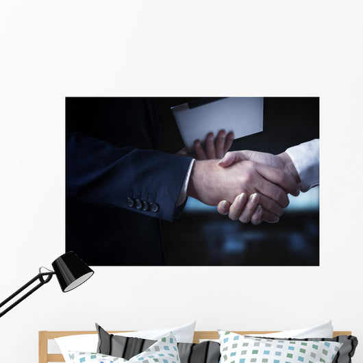 Erfolg im Business Handshake Wall Decal