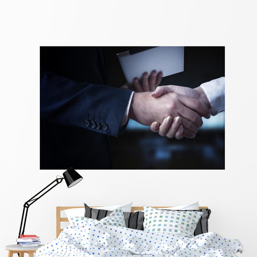 Erfolg im Business Handshake Wall Decal