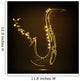 Shiny Golden Saxophone with Wall Decal