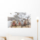 Hot spring Snow Monkeys Wall Decal