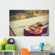 Ukulele Processed Vintage Style Wall Decal