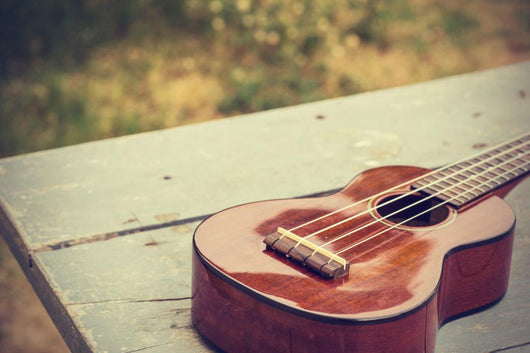 Ukulele Processed Vintage Style Wall Decal