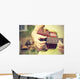 Woman Playing Ukulele Vintage Wall Decal