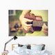 Woman Playing Ukulele Vintage Wall Decal