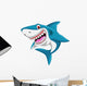 Angry Shark Cartoon Wall Decal