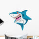 Angry Shark Cartoon Wall Decal