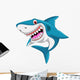 Angry Shark Cartoon Wall Decal