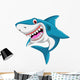 Angry Shark Cartoon Wall Decal