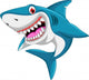 Angry Shark Cartoon Wall Decal