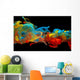 Colorful Ink Swirling through Wall Decal