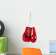 Red Boxing Gloves White Wall Decal