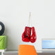 Red Boxing Gloves White Wall Decal