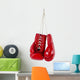 Red Boxing Gloves White Wall Decal