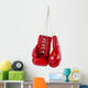 Red Boxing Gloves White Wall Decal