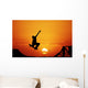 Skateboard Sunset Wall Decal