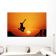 Skateboard Sunset Wall Decal