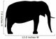 Elephant Silhouette Wall Decal Design 3