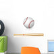 Baseball Bat and Baseball Wall Decal