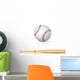 Baseball Bat and Baseball Wall Decal