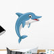 Cute Dolphin Cartoon Jumping Wall Decal